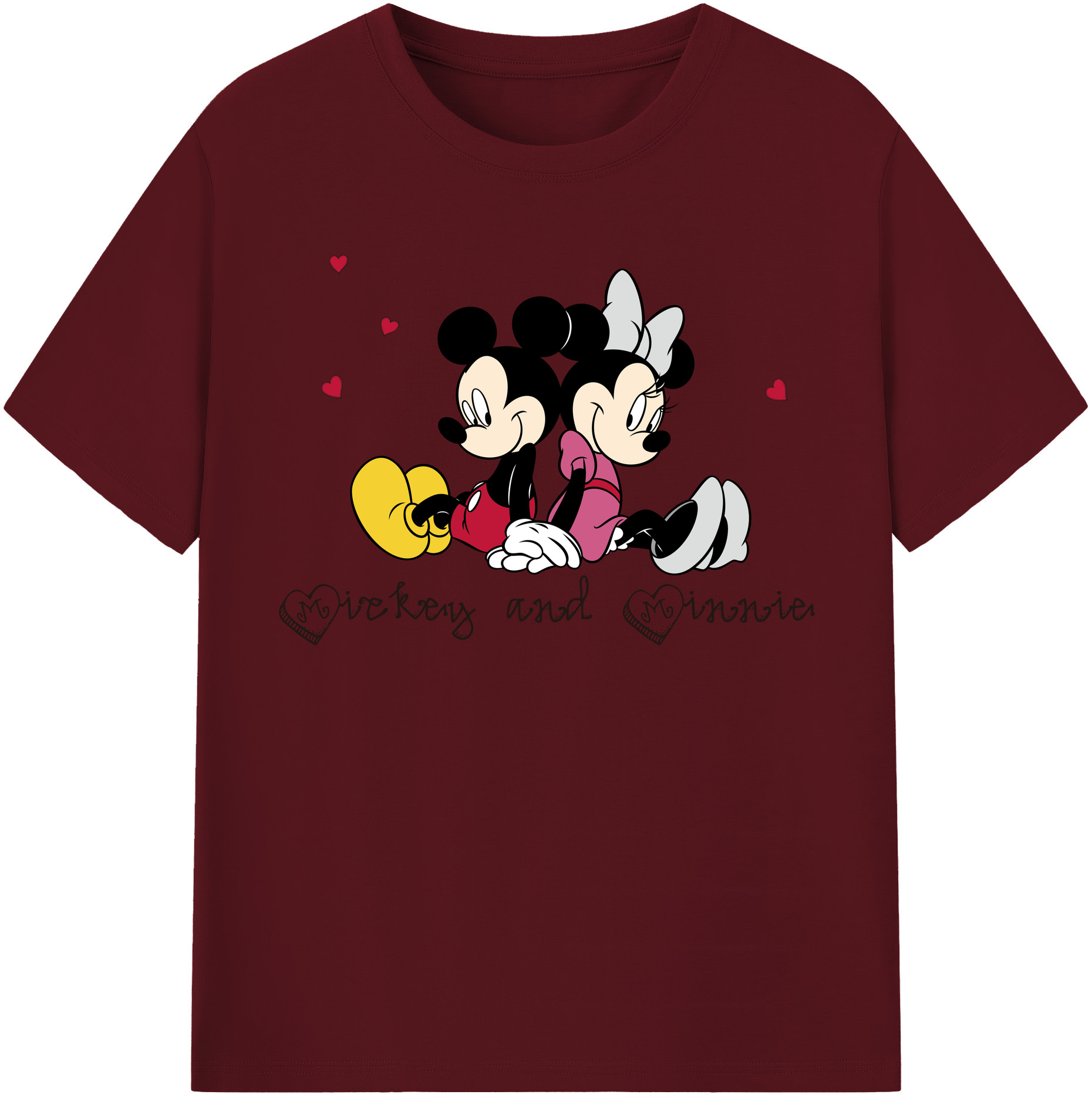 （画像用） ミッキーマウス Mickey Mouse 綿100％半袖Tシャツ（フロントプリント）